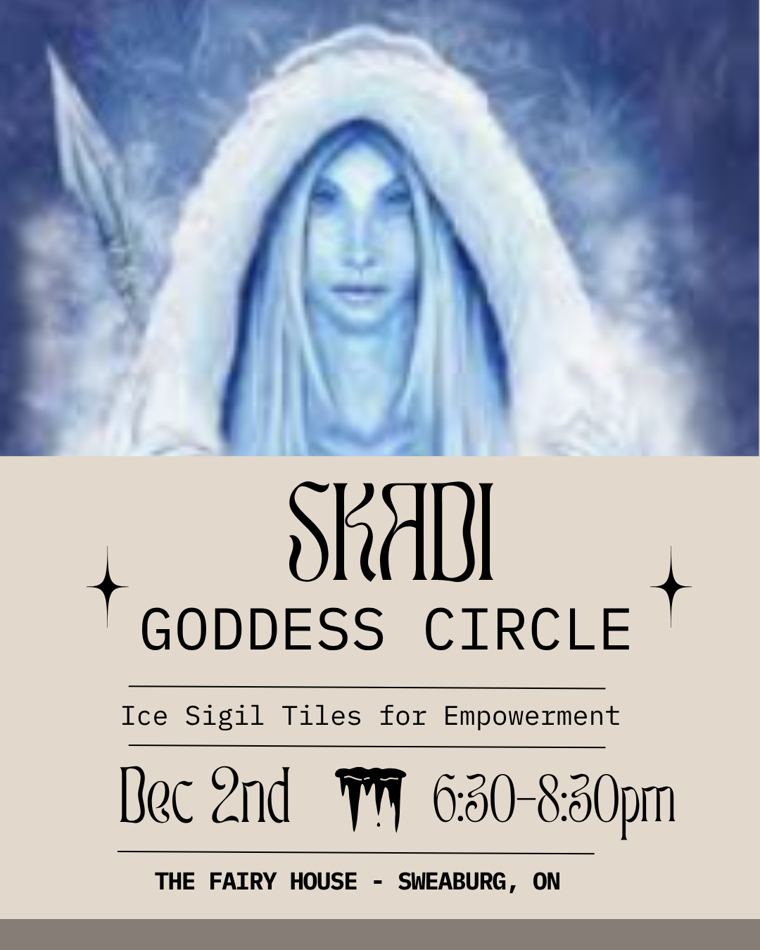 Tues Dec 2nd - Goddess Circle: Skadi’s Ice Sigil Tiles