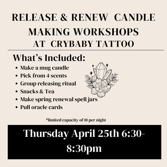 Release & Renew Candle Workshop -  Thursday April 25th