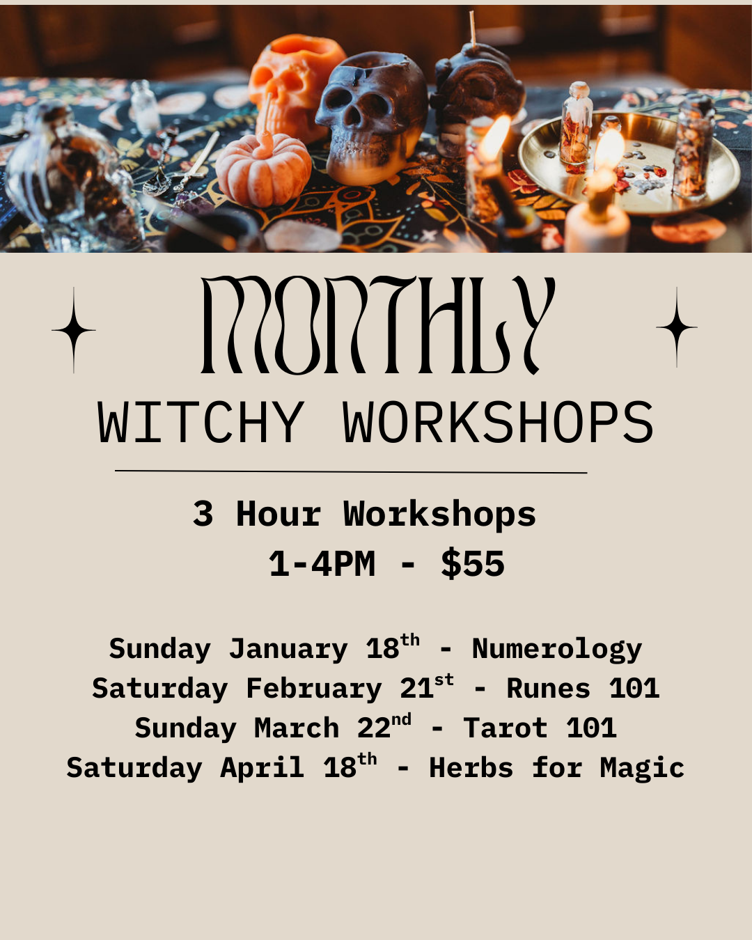 Monthly Witchy Workshops - 2026