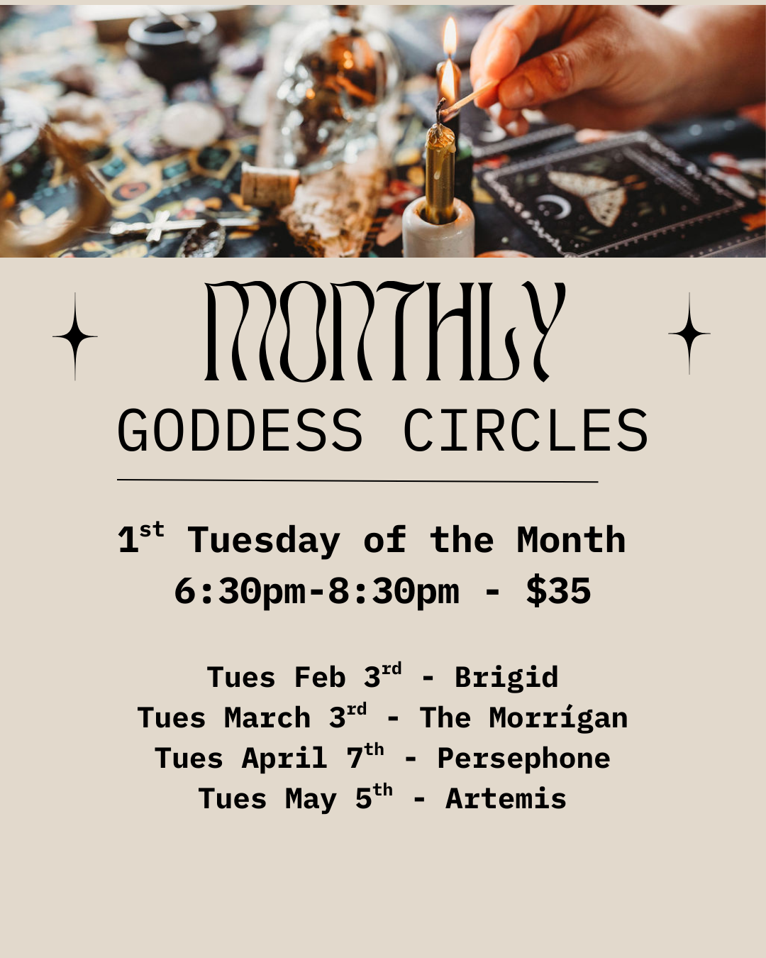 Monthly Goddess Circles - 2026