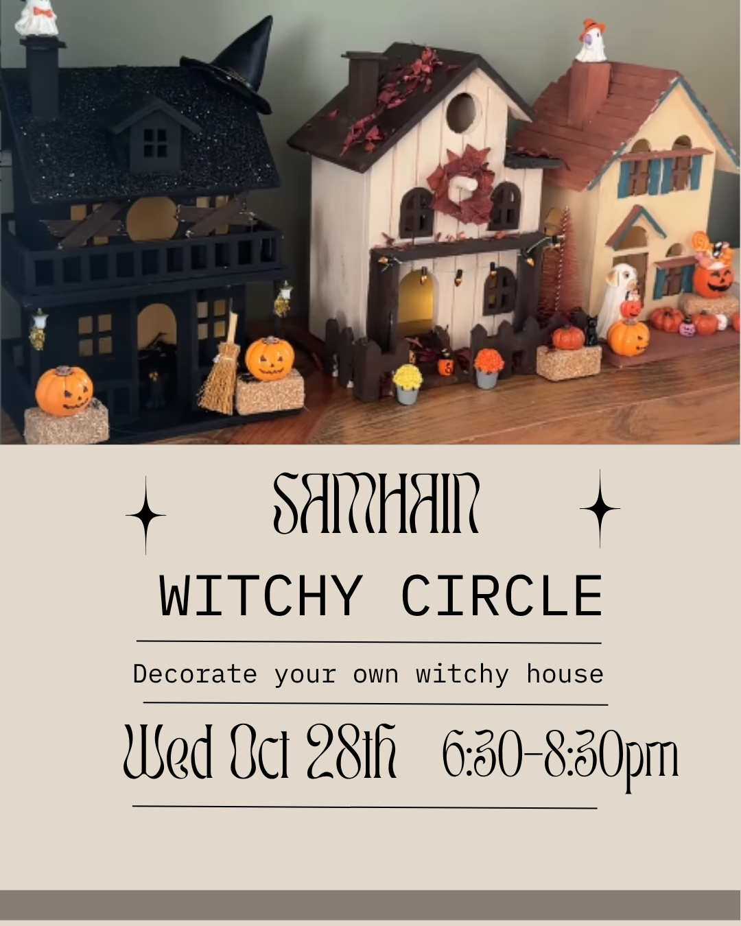 Samhain Witchy Circle - Wed Oct 28th - 6:30-8:30pm