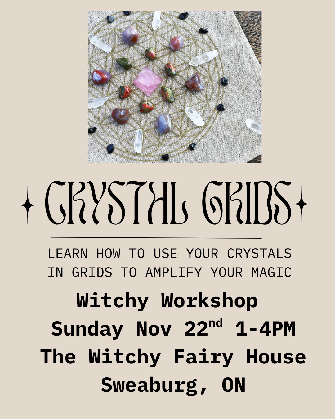Crystal Grids Workshop - Sunday Nov 22nd - 1-4pm