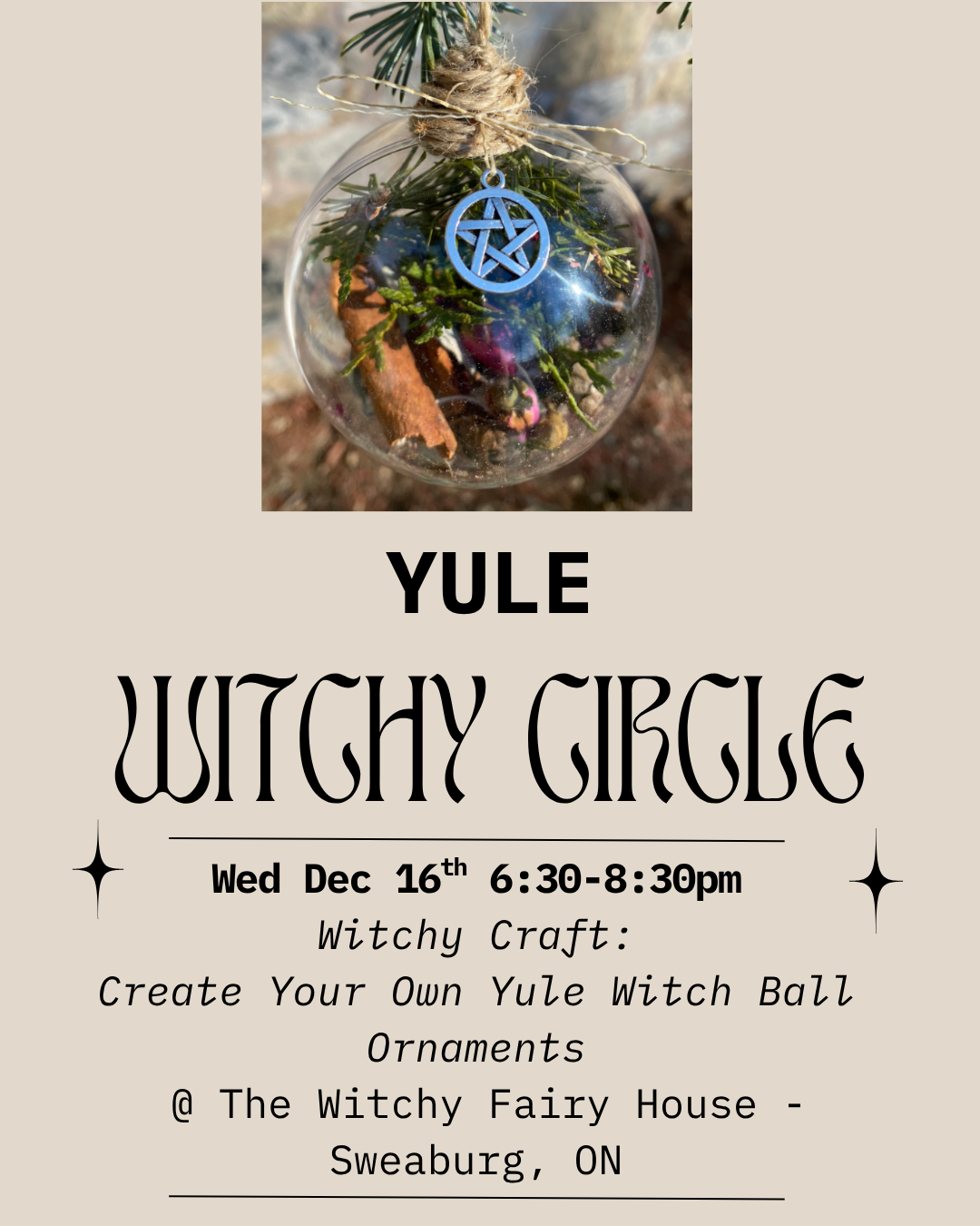 Yule Witchy Circle - Wed Dec 16th - 6:30-8:30pm