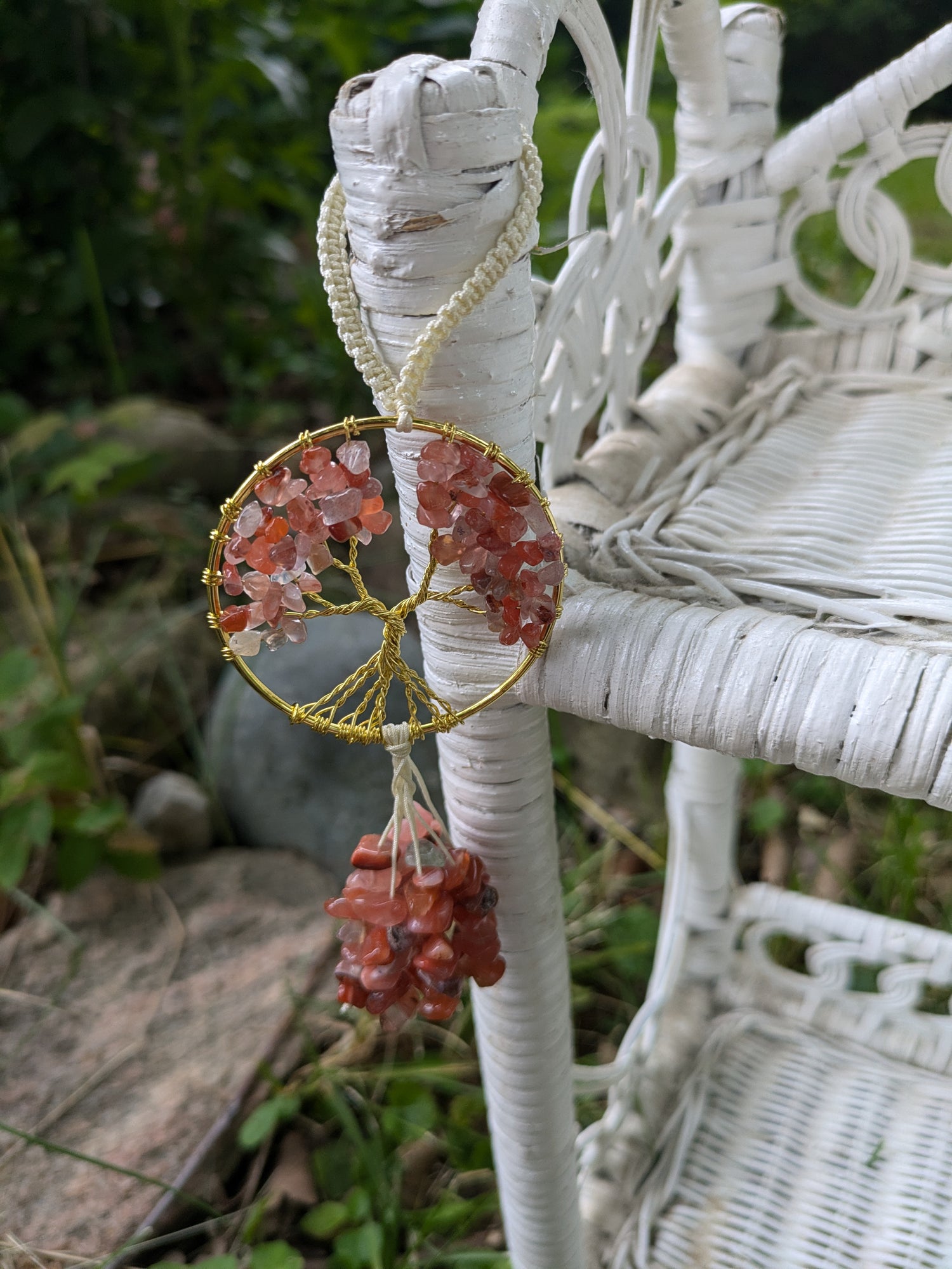 Carnelian Crystal Tree of Life Hanger