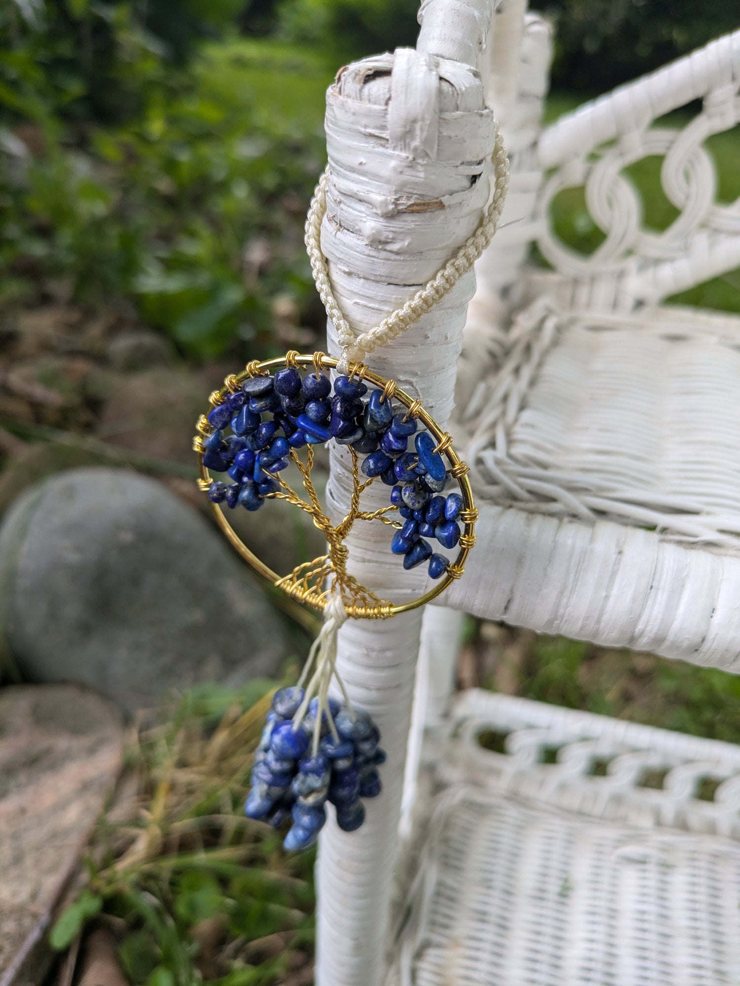 Lapis Lazuli Crystal Tree of Life Hanger