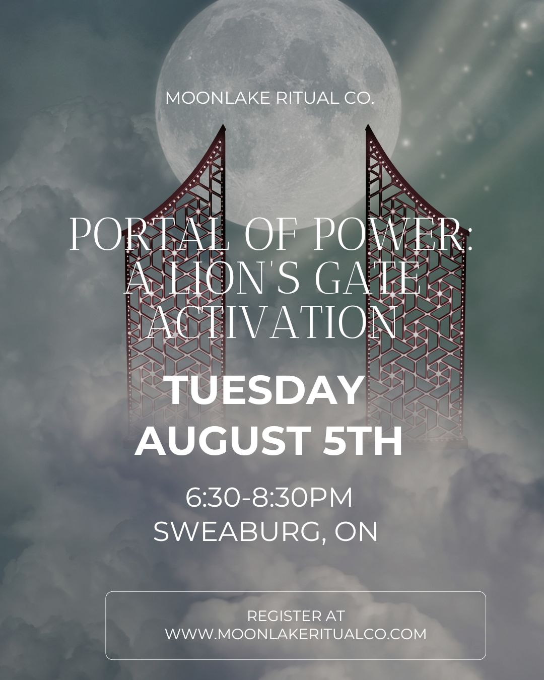 Tues Aug 5th Ritual Circle: Lions Gate Portal – Manifestation & Soul Alignment 🌟🦁🌌 - Woodstock