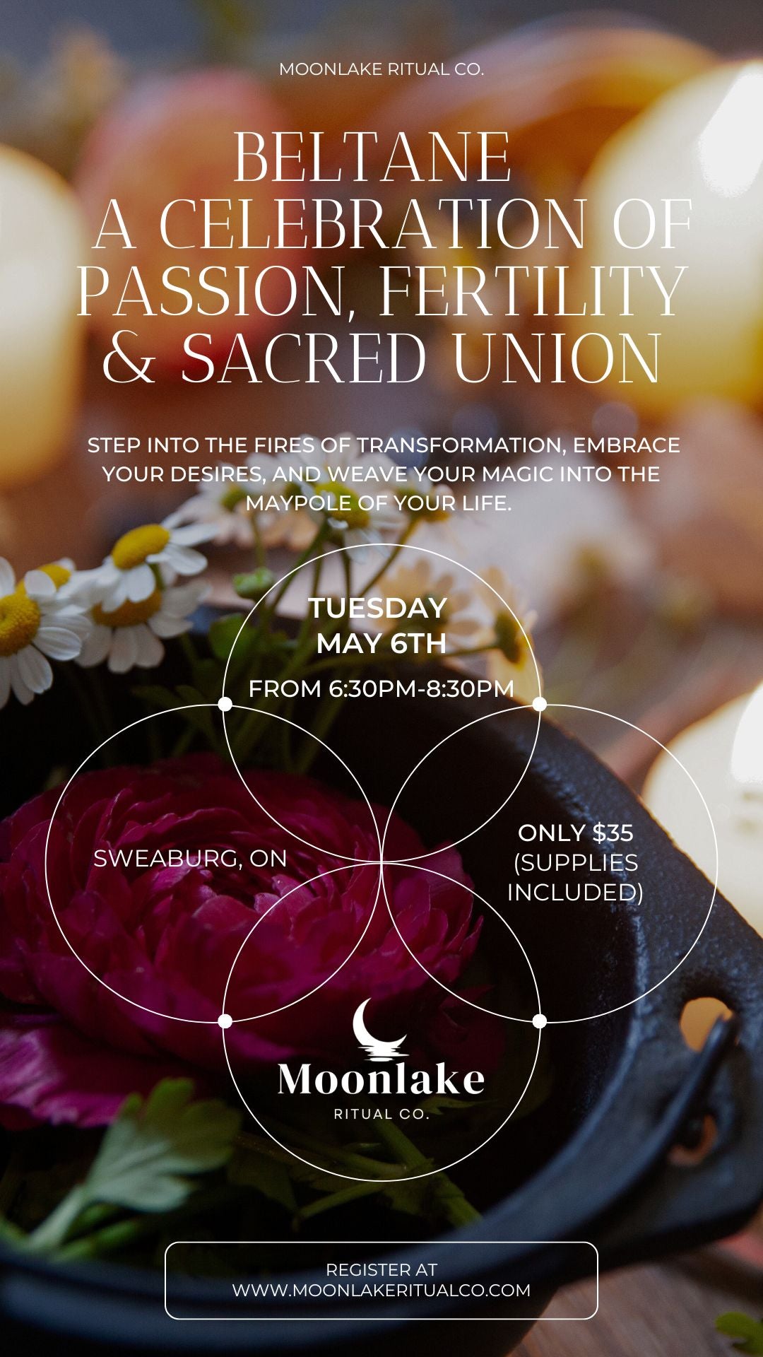 Tues May 6th Ritual Circle: Beltane – A Celebration of Passion, Fertility & Sacred Union - Woodstock