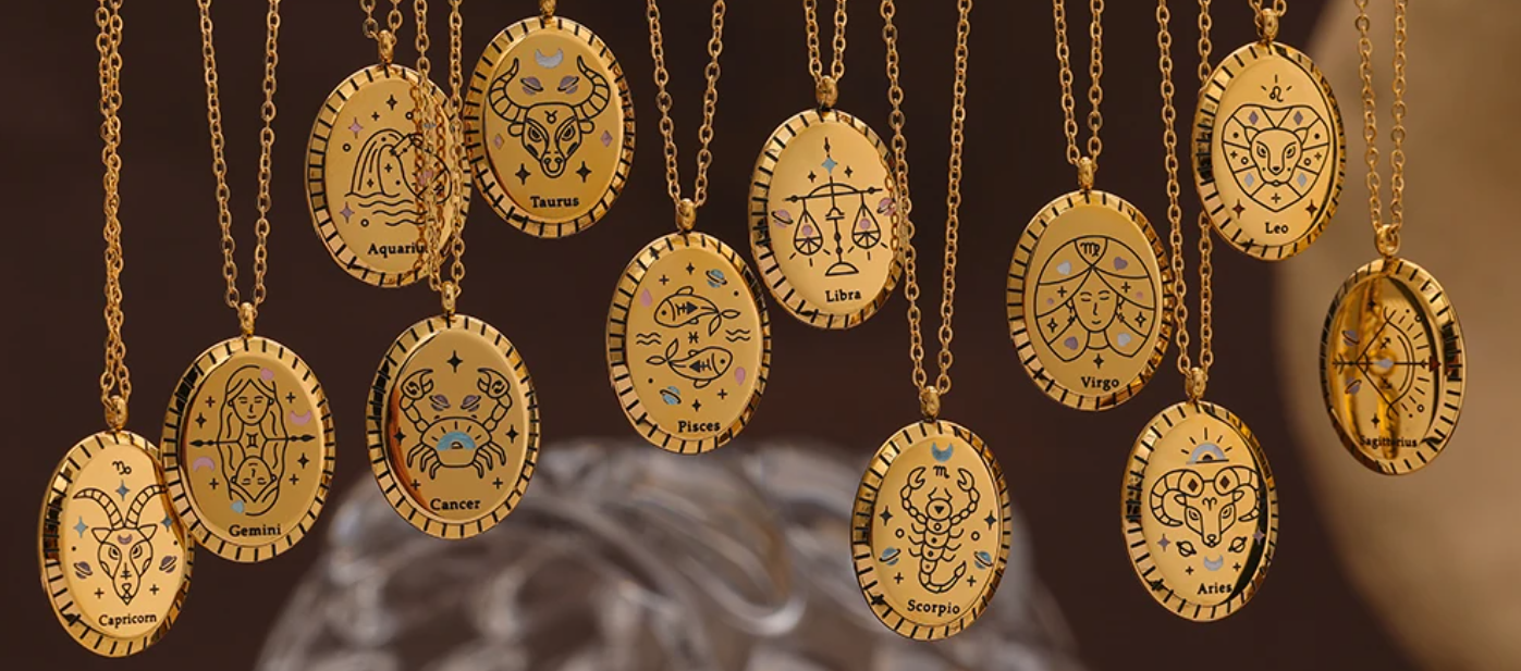 Zodiac 18K Gold Plated Necklaces